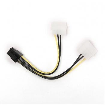 Cablexpert Adaptador de Alimentación 2x Molex a PCIe 6 Pines, Modelo CC-PSU-6, Longitud 15 cm