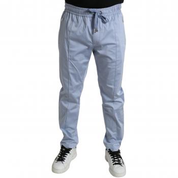 Dolce & Gabbana Light Blue Cotton Stretch Jogger Pants - IT52 | L