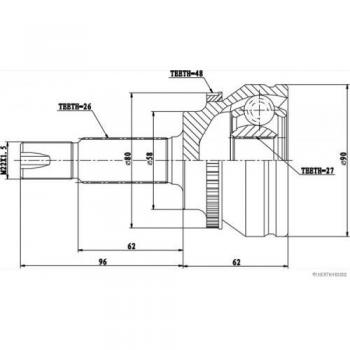 HERTH+BUSS JAKOPARTS J2822140 OUTER CV JOINT KIT