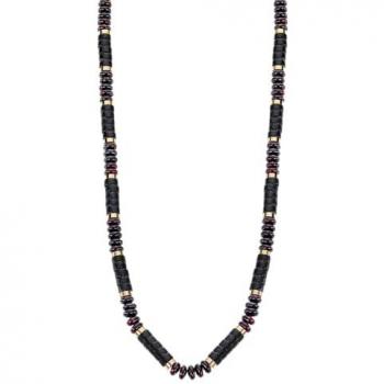 Collar Lotus Style Urban Man LS2373-1/2 Acero Inoxidable 316L Hombre, acabado brillo, abalorios de diferentes formas, longitud 550.00 mm