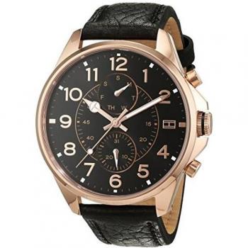 Tommy Hilfiger Mens Quartz Watch, multi dial Display and Leather Strap 1791273