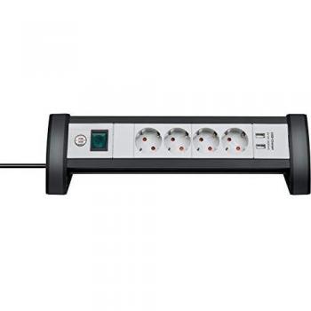 Brennenstuhl Premium-Office-Line regleta enchufes con USB y 4 tomas de corriente