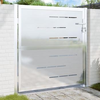 vidaXL Garden Gate 100x100 cm Stainless Steel