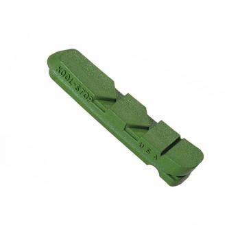 Kool Stop D.Ace - Zapatas de freno para bicicleta, color verde, 2 unidades