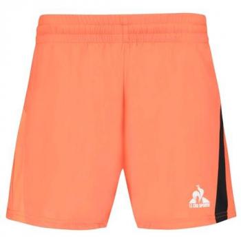 Bermuda de entrenamiento Le Coq Sportif para mujer en color naranja (tamaño M)