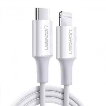 Cable Ugreen 10493 USB C a Lightning de 1 m Blanco