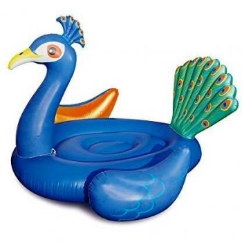 Polygroup Limited- Polygroup 8422259605133 Pavo Real 122X100Cm Hinchable Azul 1 St, Color, 122 x 100 cm