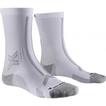 Calcetines X-Bionic Trail Run Discover Crew, Unisex adulto, color blanco grisáceo, talla 45-47