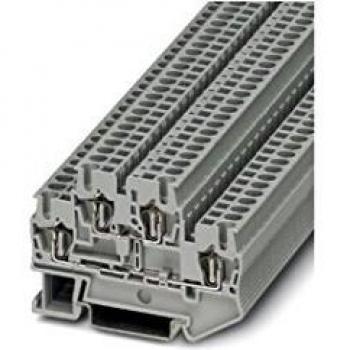 Bloque de terminal pasante Phoenix Contact STTB 2,5 gris, doble nivel, sección 0,08-4 mm², ancho 5,2 mm, tensión nominal 500V