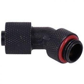 11/8mm (8x1,5mm) Anschraubtülle 45°; drehbar G1/4 - gerändelt - black matt