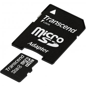 Transcend TS32GUSDHC4 - Tarjeta Micro SDHC de 32 GB, Clase 4, con Adaptador