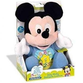 Mickey Mouse - Barriguita luminosa  con voz, 12 x 22 x 15 cm