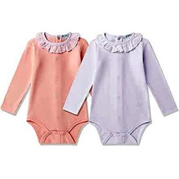 Amomí Body Cuello Batista Bebés Pack de 2 Pcs 3 Meses 100% Algodón