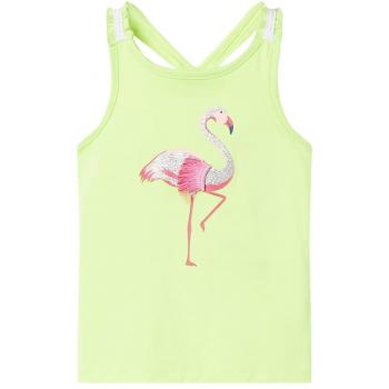 Camiseta de tirantes infantil amarillo neón 140