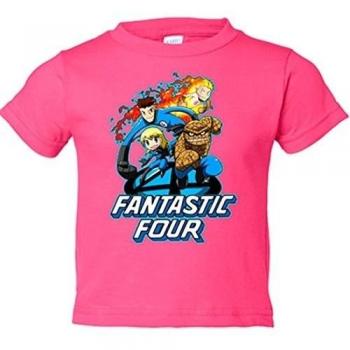 Camiseta niño Los 4 fantásticos dibujos - Rosa, 9-11 años