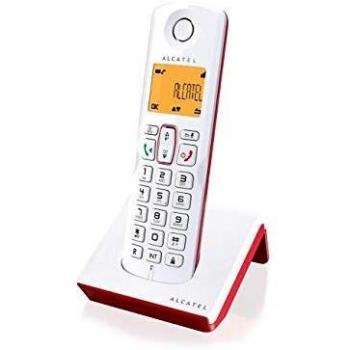 Alcatel S250- Teléfono Inalámbrico, Color Rojo/Blanco