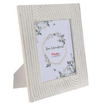 Marco de Fotos Home ESPRIT Blanco Cristal Madera MDF Indio 32 x 1,5 x 37 cm
