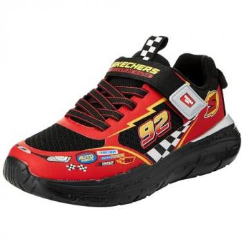Skechers Kids' Skech Tracks Velcro Sneakers - Black/Red, Size 28