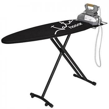 Jata Hogar Suprema Tabla de Planchar Ajustable en Altura y Plegable, Metal, Negro, 157 x 47x 7 cm
