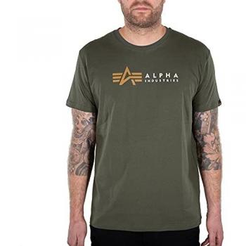 Camiseta Alpha Industries ALPHA LABEL T - S XXL - Hombre - Aceituna