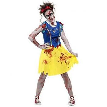Smiffys Disfraz de Chica de la Nieve Zombi, Multicolor, con Vestido, Diadema y Cuello
