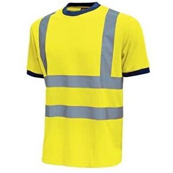 U-POWER HL197YF-M - Camiseta manga corta alta visibilidad gama HI-LIGHT modelo GLITTER Yellow Fluo Talla M