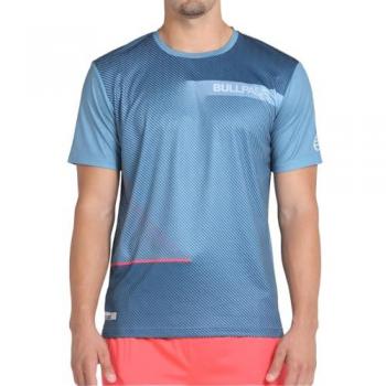 Camiseta de pádel Bullpadel Carino Gris Azulado, manga corta, para hombres, talla XXL