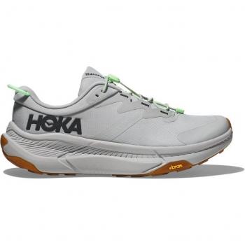 Hoka Men's Transport Mountain Sneakers - Gray/Harbor Mist/Lime Glow