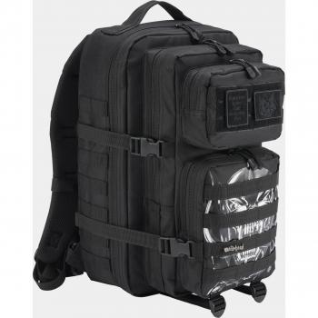 Mochila de Motörhead US Cooper Large - Color Negro, Marca Brandit, diseño resistente, capacidad amplia, compartimentos múltiples, ideal para uso diario y actividades al aire libre