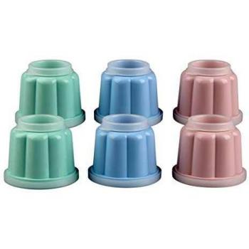 Set de Moldes para Pudding Dr. Oetker, 6 unidades, plástico, 150 ml, colores surtidos (rosa, verde agua y celeste), medidas: 7.5x7.5x6.5 cm