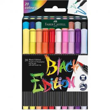 Rotulador Faber Castell Black Edition Pincel Caja 20