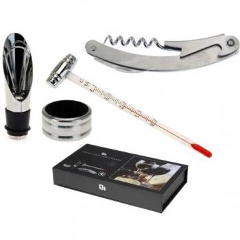 ESTUCHE JUEGO SET VINO 4 PIEZAS