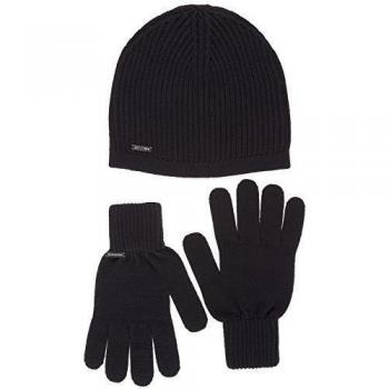 Dsquared2 completo gorro y guantes de hombre nuevo knit negro EU UNI W15KA1001 01W 2124