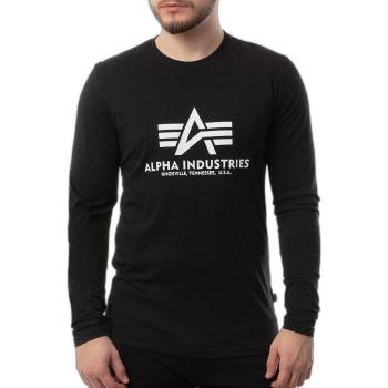 Camiseta de Manga Larga Básica Alpha Industries Negra Standard Fit XL