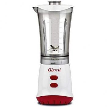Frullatore Elettrico Girmi FR02 600ml 350W Bianco/Rosso con Lame Inox y Bouchon Doseur
