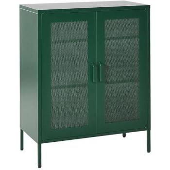 Aparador de Metal Verde Industrial con 2 Puertas y Cerradura para Oficina en Casa - Wakatipu