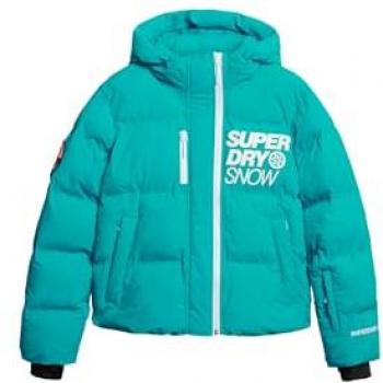 Chaqueta de plumas Superdry Ski Boxy Luxe azul turquesa mujer