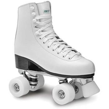 Roces Quad Roces RC2 Blanco - Patines 4 Ruedas, diseño clásico, color blanco, estructura resistente, ruedas de alta calidad para un deslizamiento suave, cierre seguro y cómodo
