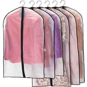 Niviy 6 Pcs Fundas Transparentes para Ropa de 120 x 60 cm + 100 x 60 cm Tejido Transpirable de Alta Calidad para Almacenamiento de Trajes Vestidos Abrigos Americanas Camisas Vestidos de Noche