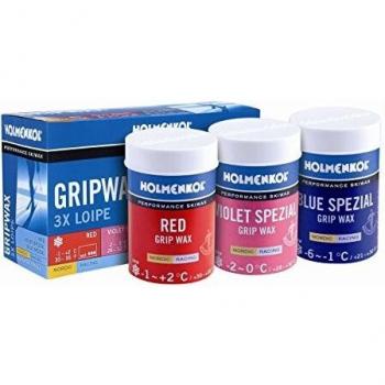 3x Holmenkol Grip Wax 3x45g Ski Wax