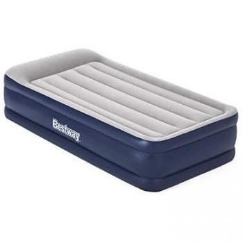 Colchón Inflable Tritech Individual Azul y Gris 191x97x46 cm - Set de Bar 5 Piezas Plástico Blanco