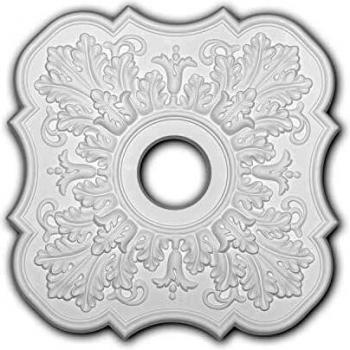 Rosetón Decorativo de Techo Neoclásico Blanco 52,2 x 52,2 cm Profhome