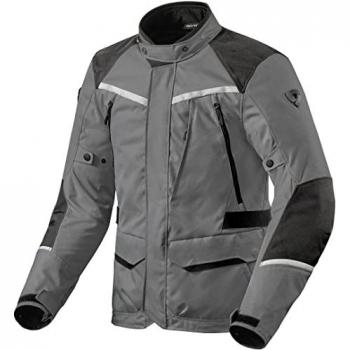 REV'IT! Chaqueta de Moto Voltiac 3 H2O Gris-Negro, chaqueta textil para moto impermeable, color gris y negro, talla XL