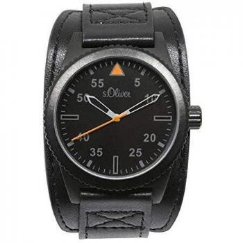 s.Oliver Men Watch black SO-15153-LQR