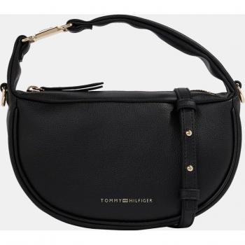Tommy Hilfiger - Bolso de hombro pequeño de poliéster reciclado en negro con cremallera