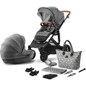 kk Kinderkraft Carrito Bebé 2 Piezas PRIME 2020, Silla de Paseo, Capazo, Gris