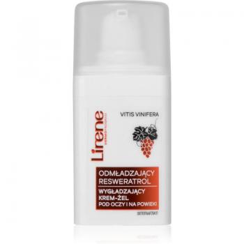 Lirene Rejuvenating Resveratrol Eye and Eyelid Cream Gel with 5% Vitamins C, E, A, B3, B5 for Dark Circles and Puffiness