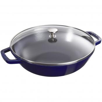 Staub 40511-467-0 - Wok de Hierro Fundido, 30 cm, Color Azul Oscuro