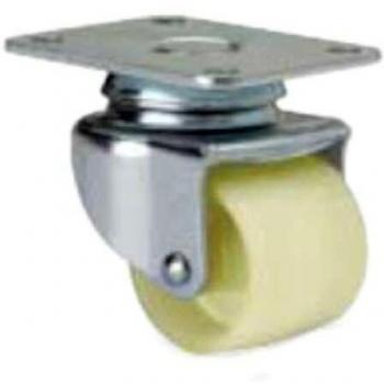 Rueda para Muebles Auxiliares Giratoria, RUEDAS ALEX - IB KP, Fijación de Placa, Aro de Poliamix blanco, Ø 40 mm