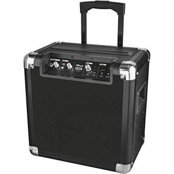 Trust Urban Fiesta Plus - Altavoz/amplificador inalámbrico con Bluetooth y micrófono, 50 W RMS, negro